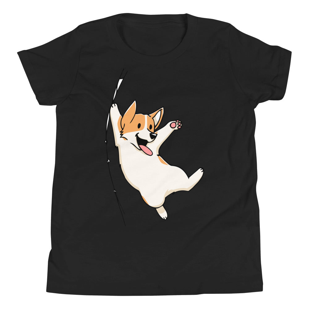 Youth Swinging Spidey Corgi T-Shirt