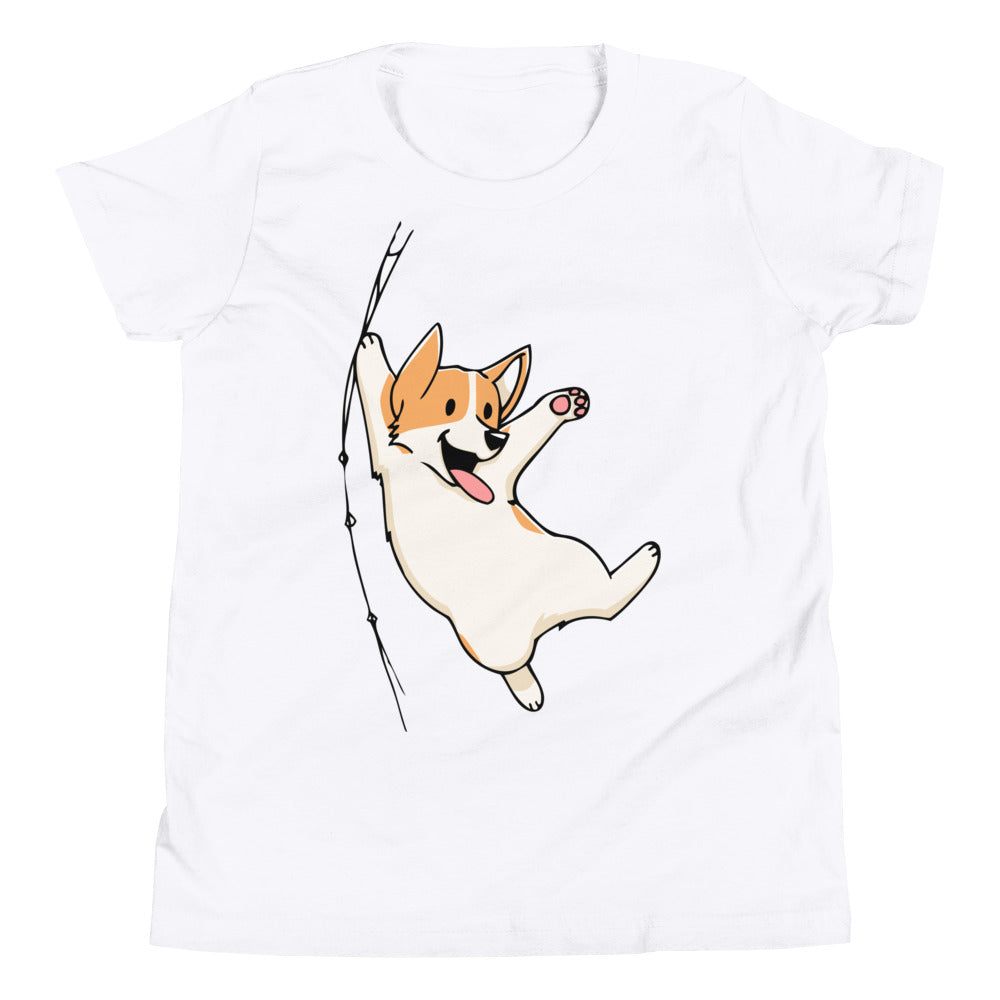 Youth Swinging Spidey Corgi T-Shirt