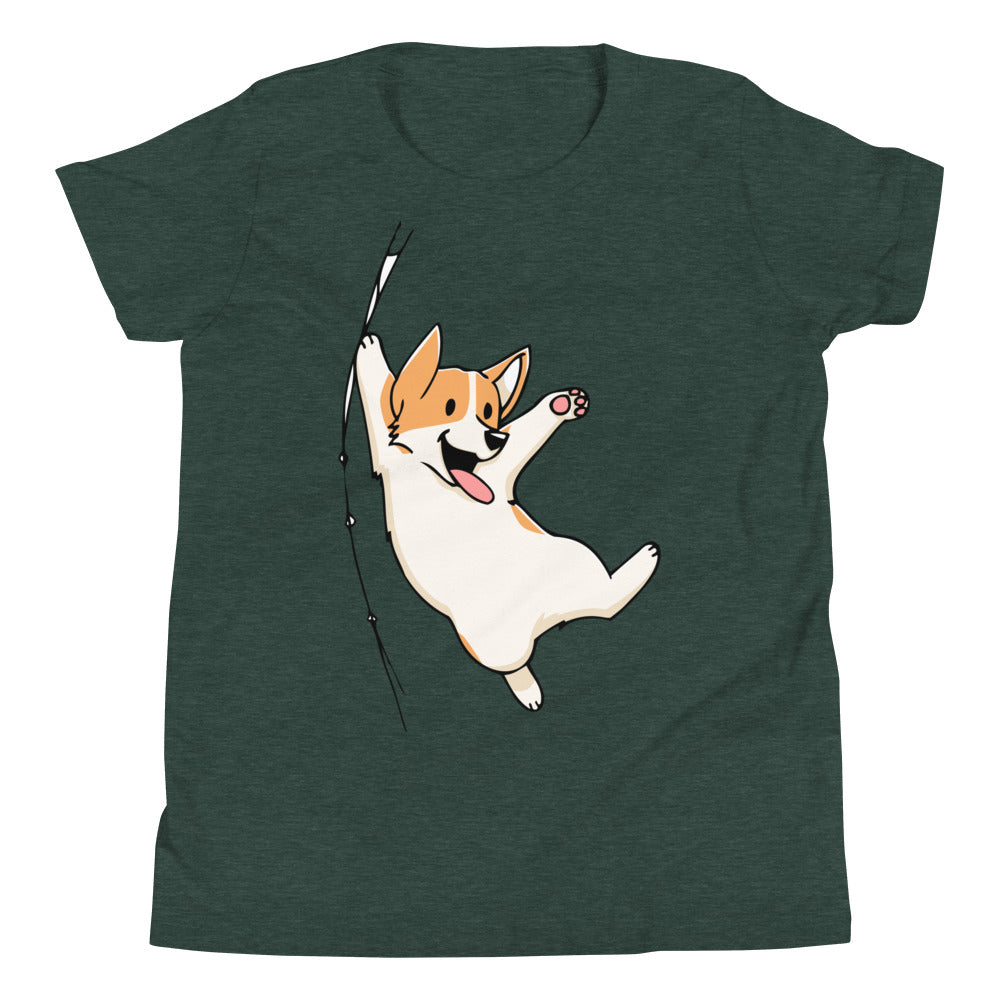 Youth Swinging Spidey Corgi T-Shirt